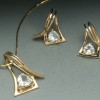 Edited 14k Gold Slider and Earrings with Topaz thumbnail